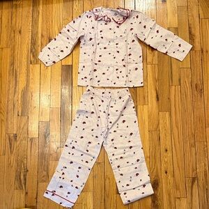 Adorable Kids Pajama Set with Red and White Design